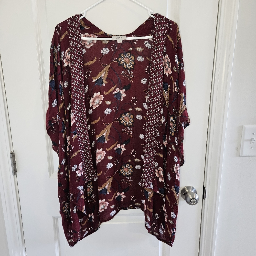 Loft outlet flowy kimono boho top women's OS
